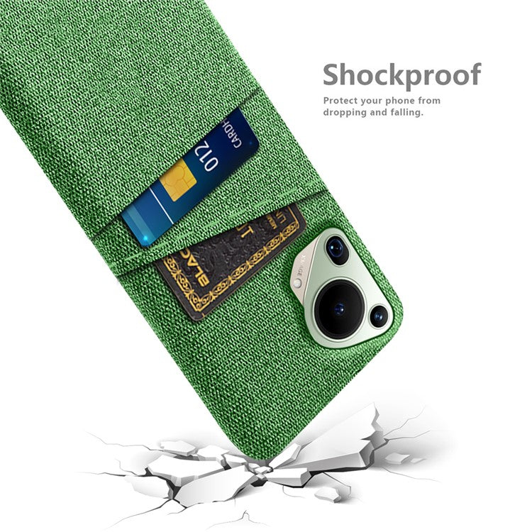 For Huawei Pura 70 Ultra Case Hard PC Phone Cover with Dual Card Slots - Green