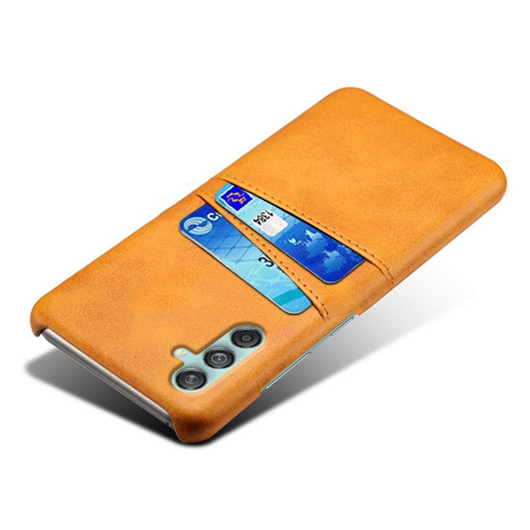 For Samsung Galaxy M55 5G / C55 5G / F55 5G Case Card Holder Leather+PC Phone Cover - Orange