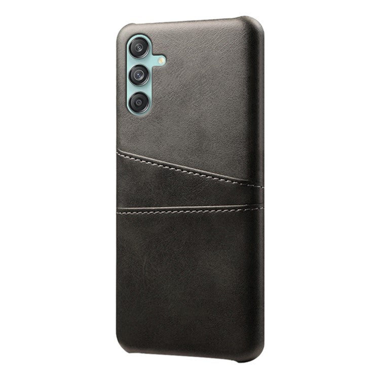 For Samsung Galaxy M55 5G / C55 5G / F55 5G Case Card Holder Leather+PC Phone Cover - Black