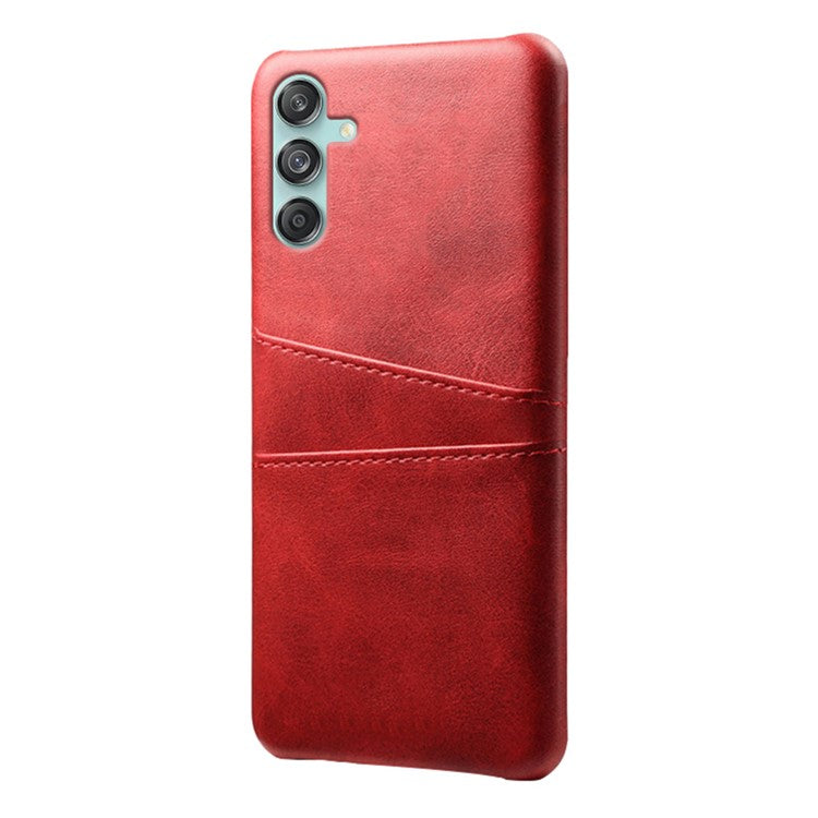 For Samsung Galaxy M55 5G / C55 5G / F55 5G Case Card Holder Leather+PC Phone Cover - Red