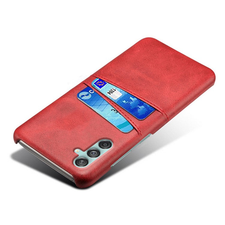 For Samsung Galaxy M55 5G / C55 5G / F55 5G Case Card Holder Leather+PC Phone Cover - Red
