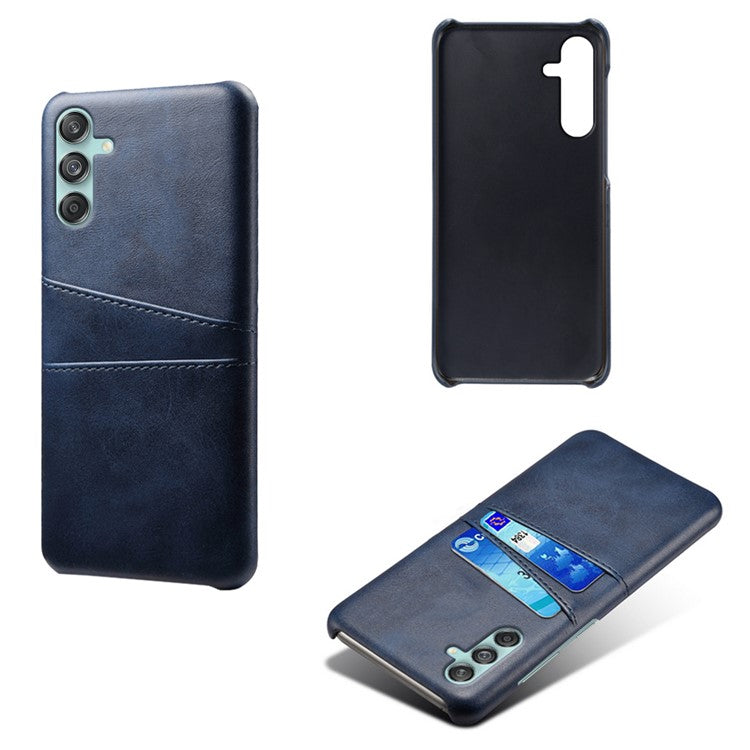 For Samsung Galaxy M55 5G / C55 5G / F55 5G Case Card Holder Leather+PC Phone Cover - Blue