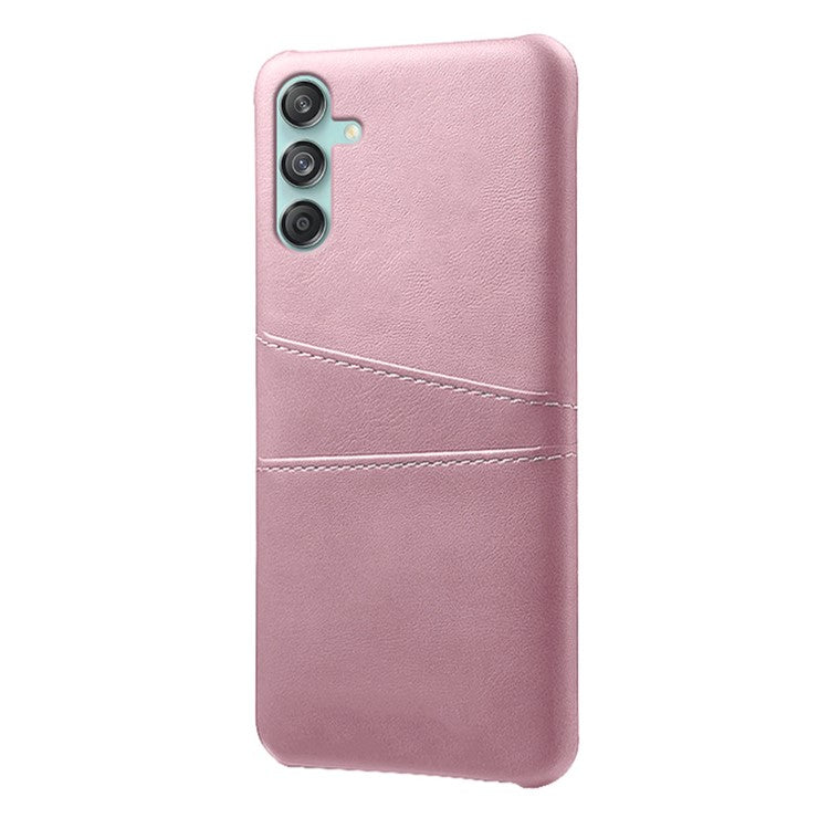 For Samsung Galaxy M55 5G / C55 5G / F55 5G Case Card Holder Leather+PC Phone Cover - Rose Gold