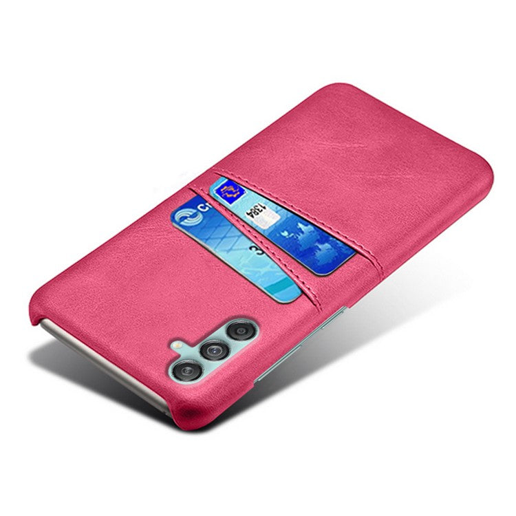 For Samsung Galaxy M55 5G / C55 5G / F55 5G Case Card Holder Leather+PC Phone Cover - Rose