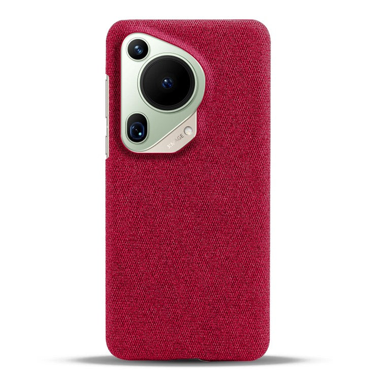 For Huawei Pura 70 Ultra Case Cloth Texture PC Phone Cover Incomplete Covering - Red