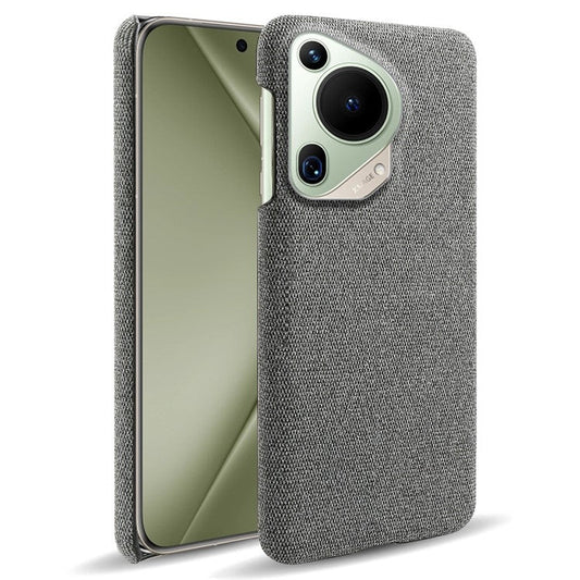 For Huawei Pura 70 Ultra Case Cloth Texture PC Phone Cover Incomplete Covering - Grey
