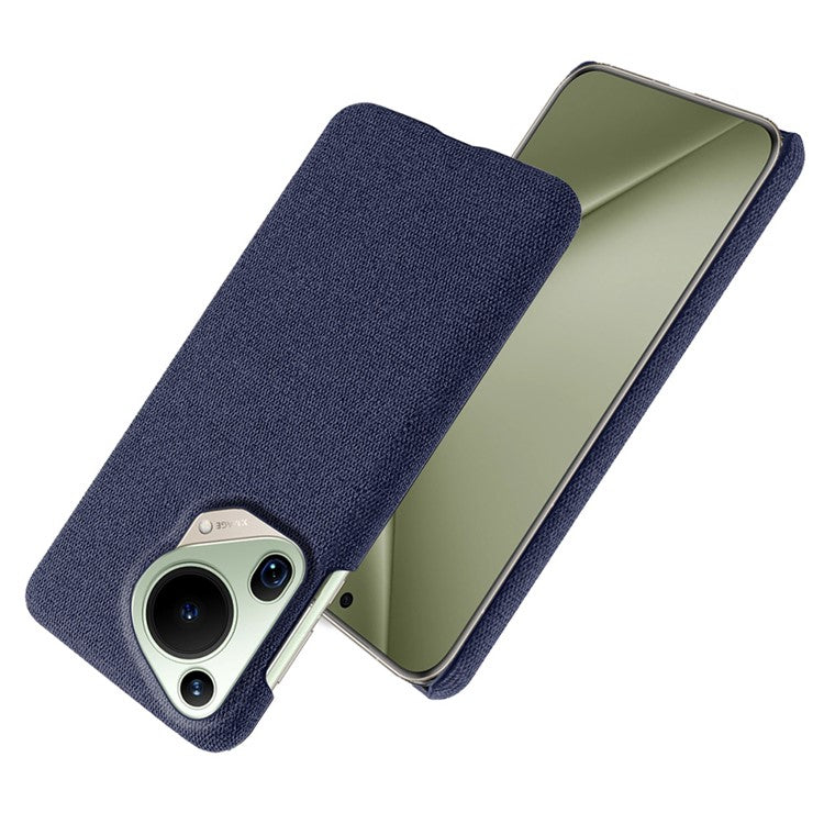 For Huawei Pura 70 Ultra Case Cloth Texture PC Phone Cover Incomplete Covering - Blue