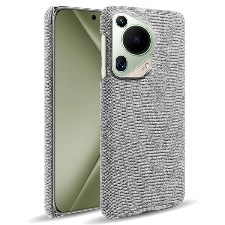 For Huawei Pura 70 Ultra Case Cloth Texture PC Phone Cover Incomplete Covering - Light Grey
