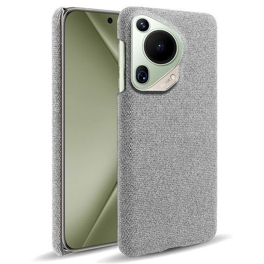 For Huawei Pura 70 Ultra Case Cloth Texture PC Phone Cover Incomplete Covering - Light Grey
