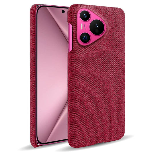 For Huawei Pura 70 Case Anti-Drop Cloth+PC Slim Phone Cover - Red