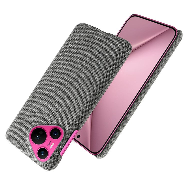 For Huawei Pura 70 Case Anti-Drop Cloth+PC Slim Phone Cover - Grey