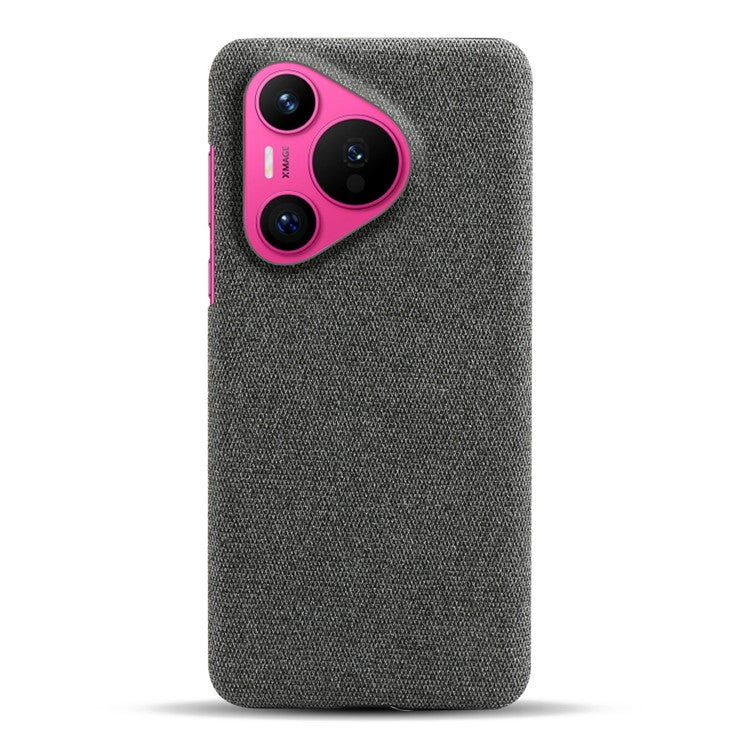For Huawei Pura 70 Case Anti-Drop Cloth+PC Slim Phone Cover - Grey