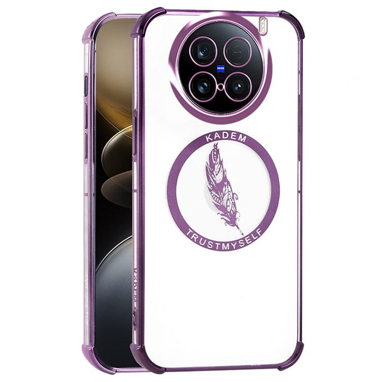 KADEM For vivo X100 Ultra 5G Case Electroplating Soft TPU Phone Cover Corners Protection - Purple
