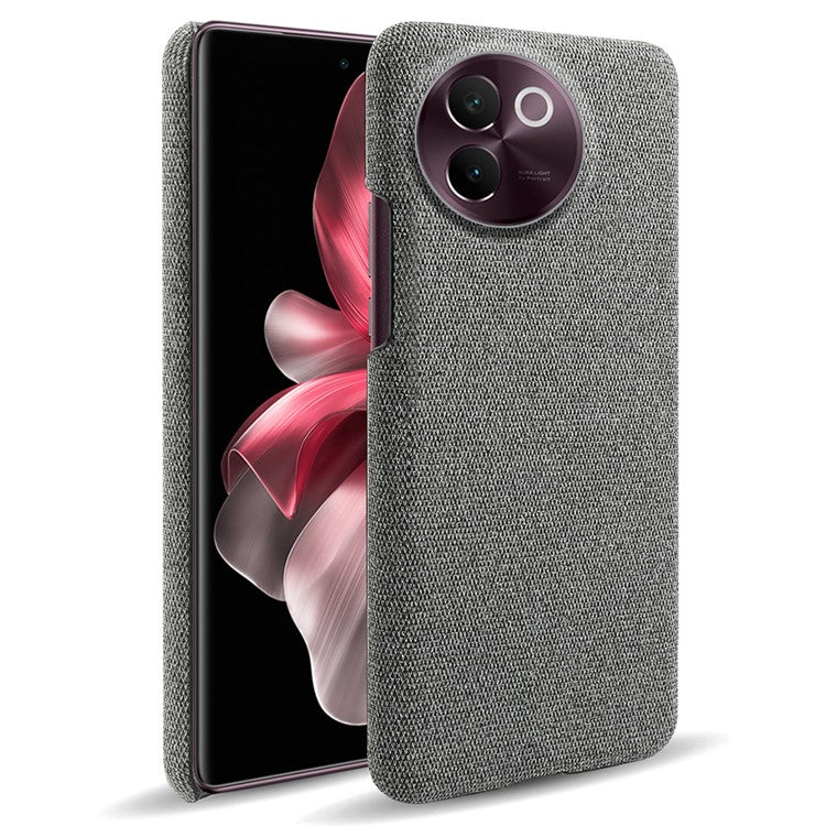 For vivo V30e 5G Case Anti-Drop Cloth Covered Hard PC Phone Cases - Grey