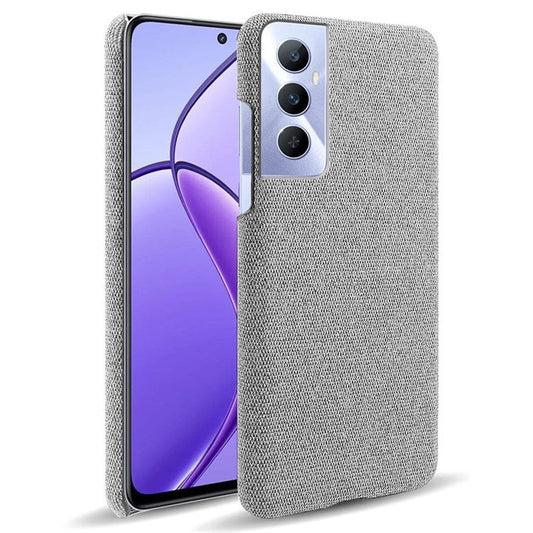 For Realme C65 4G Case Cloth + PC Phone Cover Anti-Fingerprint - Light Grey
