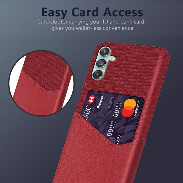 For Samsung Galaxy M55 5G / C55 5G / F55 5G Case Hard PC Phone Cover with Card Slot - Red