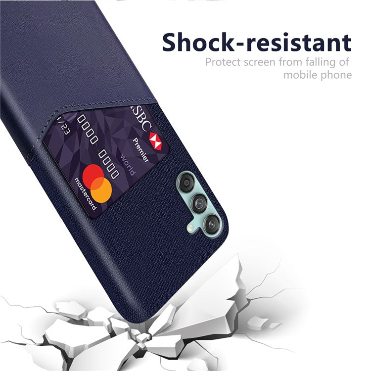 For Samsung Galaxy M55 5G / C55 5G / F55 5G Case Hard PC Phone Cover with Card Slot - Blue