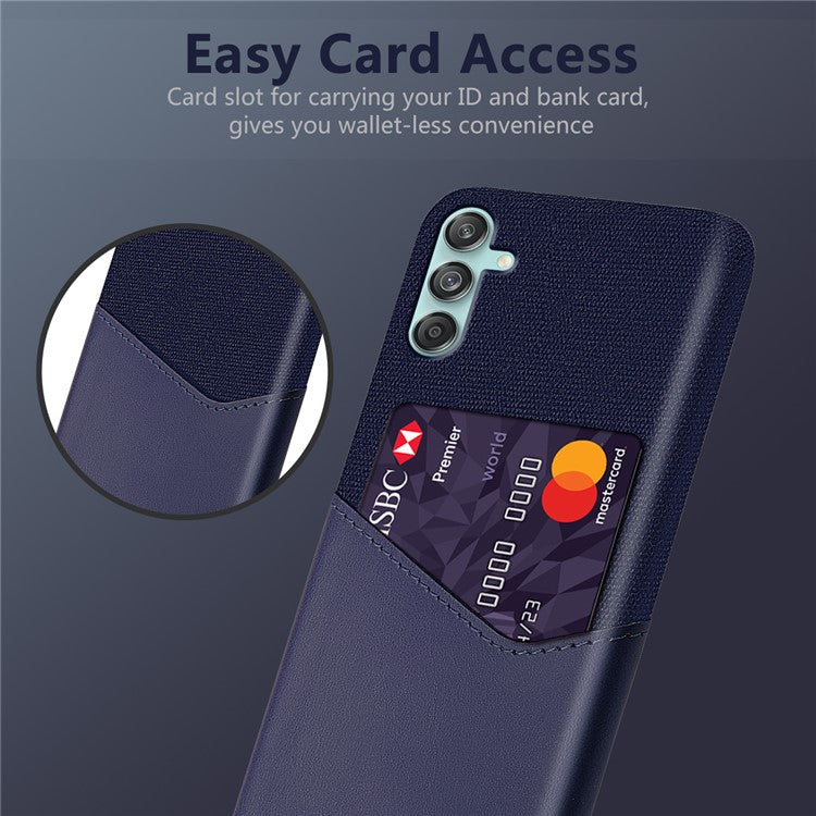 For Samsung Galaxy M55 5G / C55 5G / F55 5G Case Hard PC Phone Cover with Card Slot - Blue