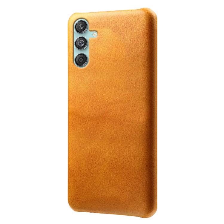 For Samsung Galaxy M55 5G / C55 5G / F55 5G Case PU Leather + Hard PC Phone Cover Calf Texture - Orange