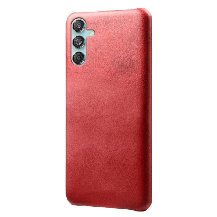 For Samsung Galaxy M55 5G / C55 5G / F55 5G Case PU Leather + Hard PC Phone Cover Calf Texture - Red