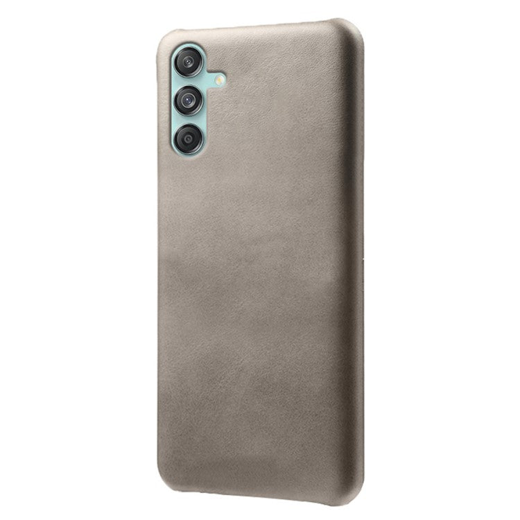 For Samsung Galaxy M55 5G / C55 5G / F55 5G Case PU Leather + Hard PC Phone Cover Calf Texture - Grey