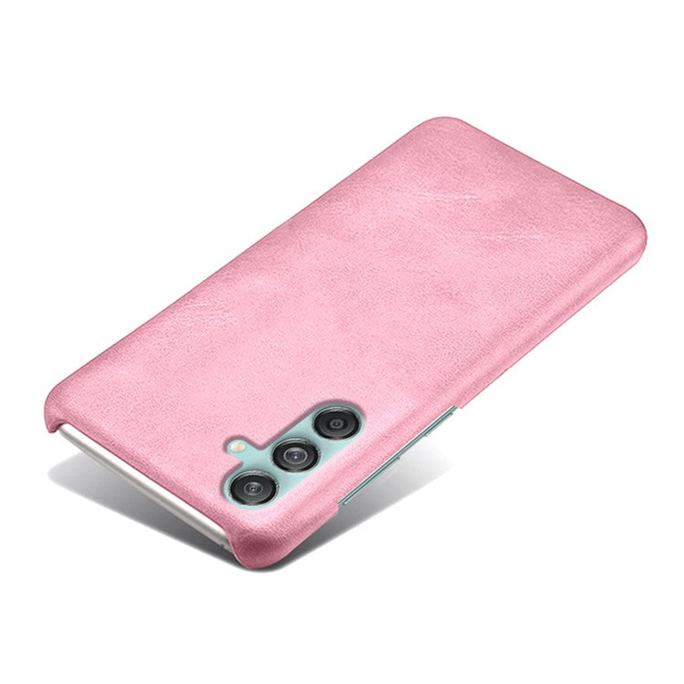 For Samsung Galaxy M55 5G / C55 5G / F55 5G Case PU Leather + Hard PC Phone Cover Calf Texture - Rose Gold