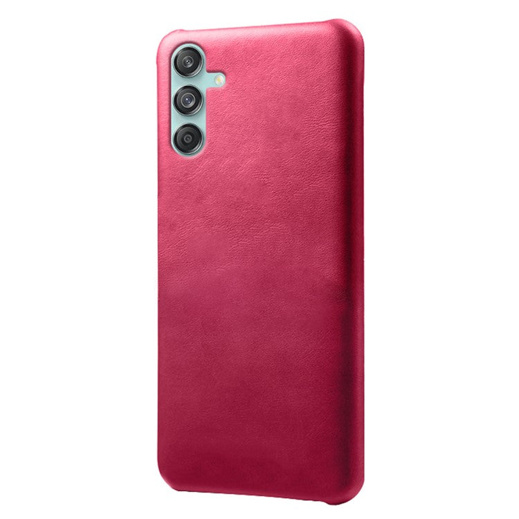 For Samsung Galaxy M55 5G / C55 5G / F55 5G Case PU Leather + Hard PC Phone Cover Calf Texture - Rose