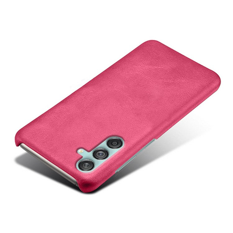 For Samsung Galaxy M55 5G / C55 5G / F55 5G Case PU Leather + Hard PC Phone Cover Calf Texture - Rose
