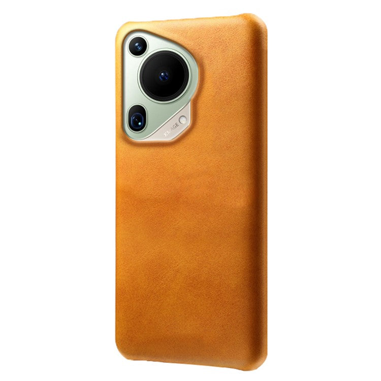For Huawei Pura 70 Ultra Cases Calf Texture Leather + PC Slim Phone Cover - Orange
