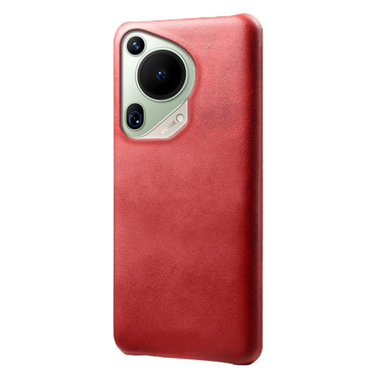 For Huawei Pura 70 Ultra Cases Calf Texture Leather + PC Slim Phone Cover - Red