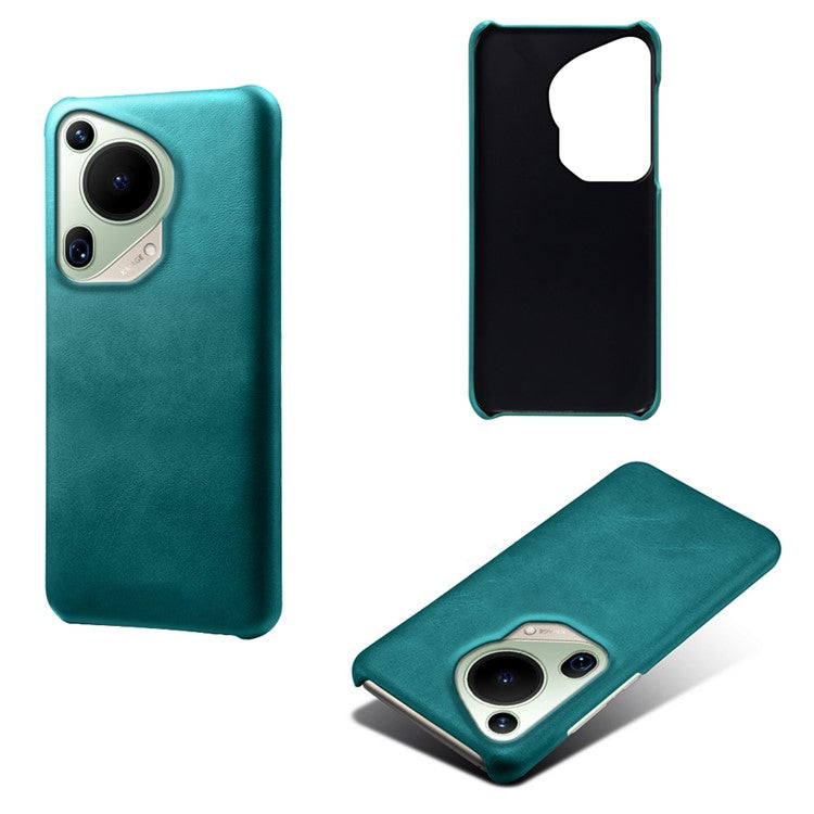 For Huawei Pura 70 Ultra Cases Calf Texture Leather + PC Slim Phone Cover - Green