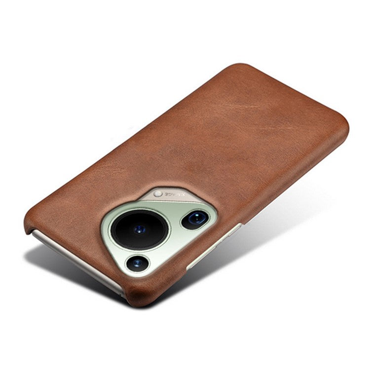 For Huawei Pura 70 Ultra Cases Calf Texture Leather + PC Slim Phone Cover - Brown