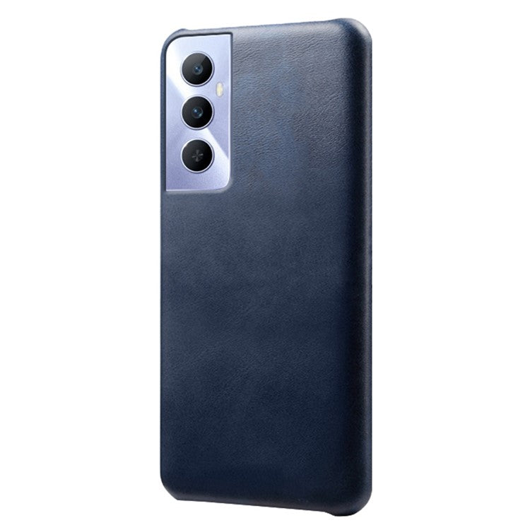 For Realme C65 4G Cases Anti-Drop Leather + PC Phone Cover Calf Texture - Blue