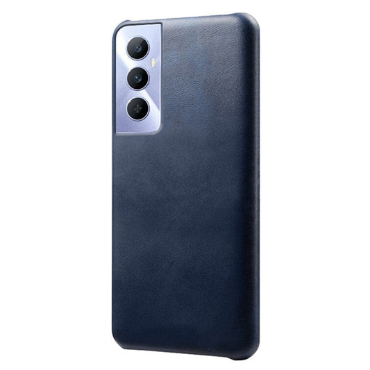 For Realme C65 4G Cases Anti-Drop Leather + PC Phone Cover Calf Texture - Blue