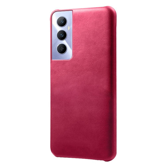 For Realme C65 4G Cases Anti-Drop Leather + PC Phone Cover Calf Texture - Rose