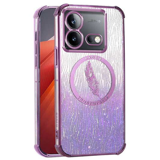 KADEM For vivo iQOO Neo8 5G / Neo8 Pro 5G Case Glitter Shockproof TPU Phone Cover - Purple