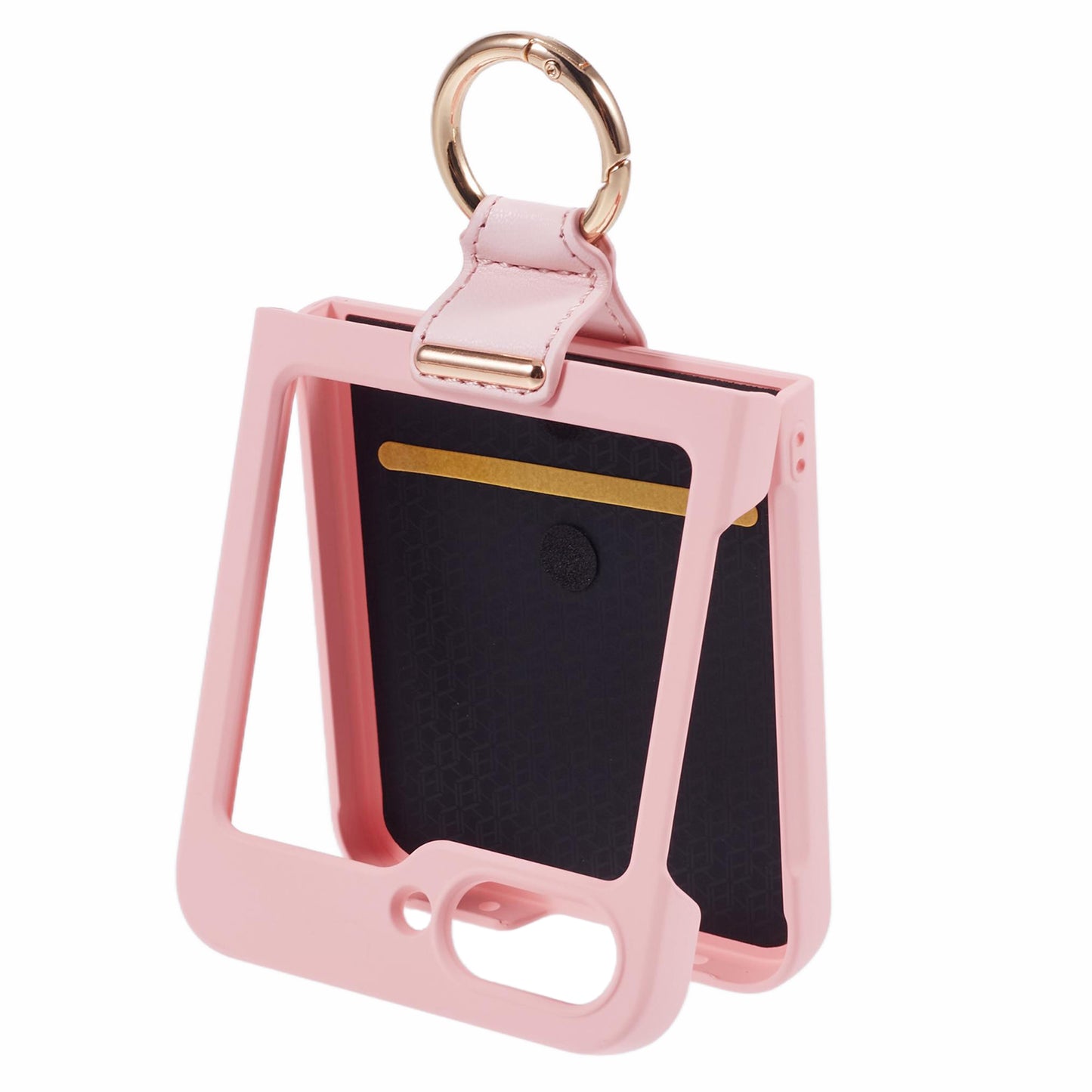 For Samsung Galaxy Z Flip6 5G Case Finger Ring Ultra Slim Rubberized PC Phone Cover - Pink