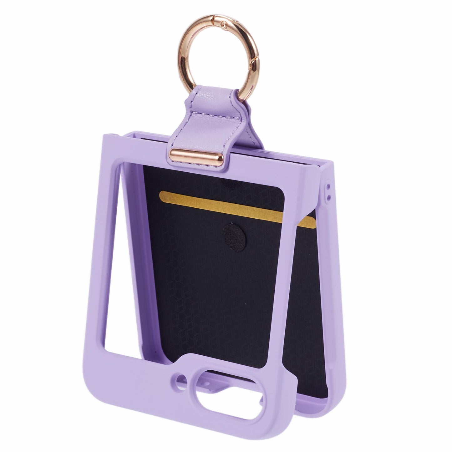 For Samsung Galaxy Z Flip6 5G Case Finger Ring Ultra Slim Rubberized PC Phone Cover - Purple