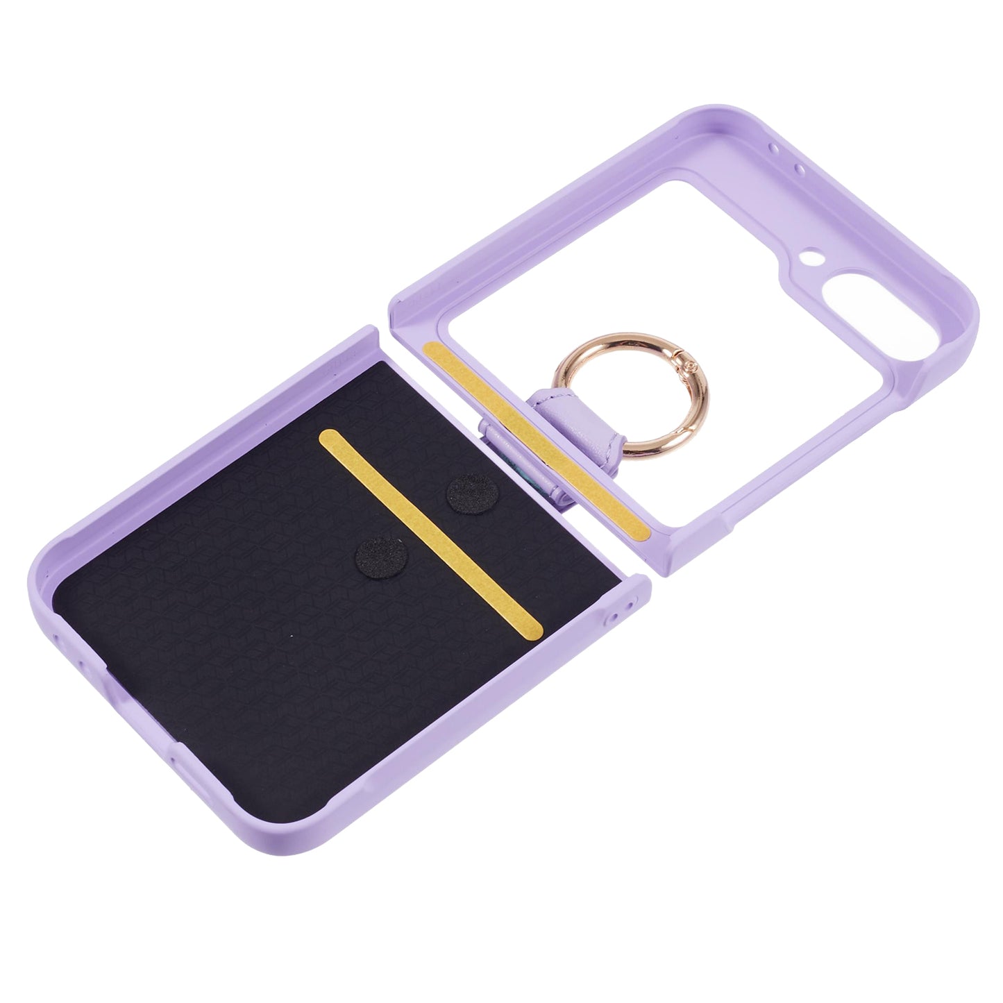 For Samsung Galaxy Z Flip6 5G Case Finger Ring Ultra Slim Rubberized PC Phone Cover - Purple