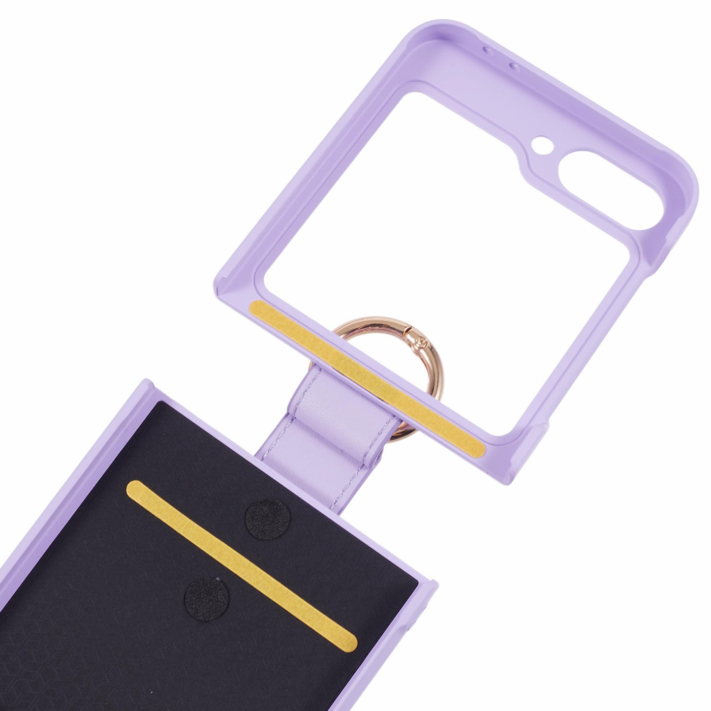 For Samsung Galaxy Z Flip6 5G Case Finger Ring Ultra Slim Rubberized PC Phone Cover - Purple