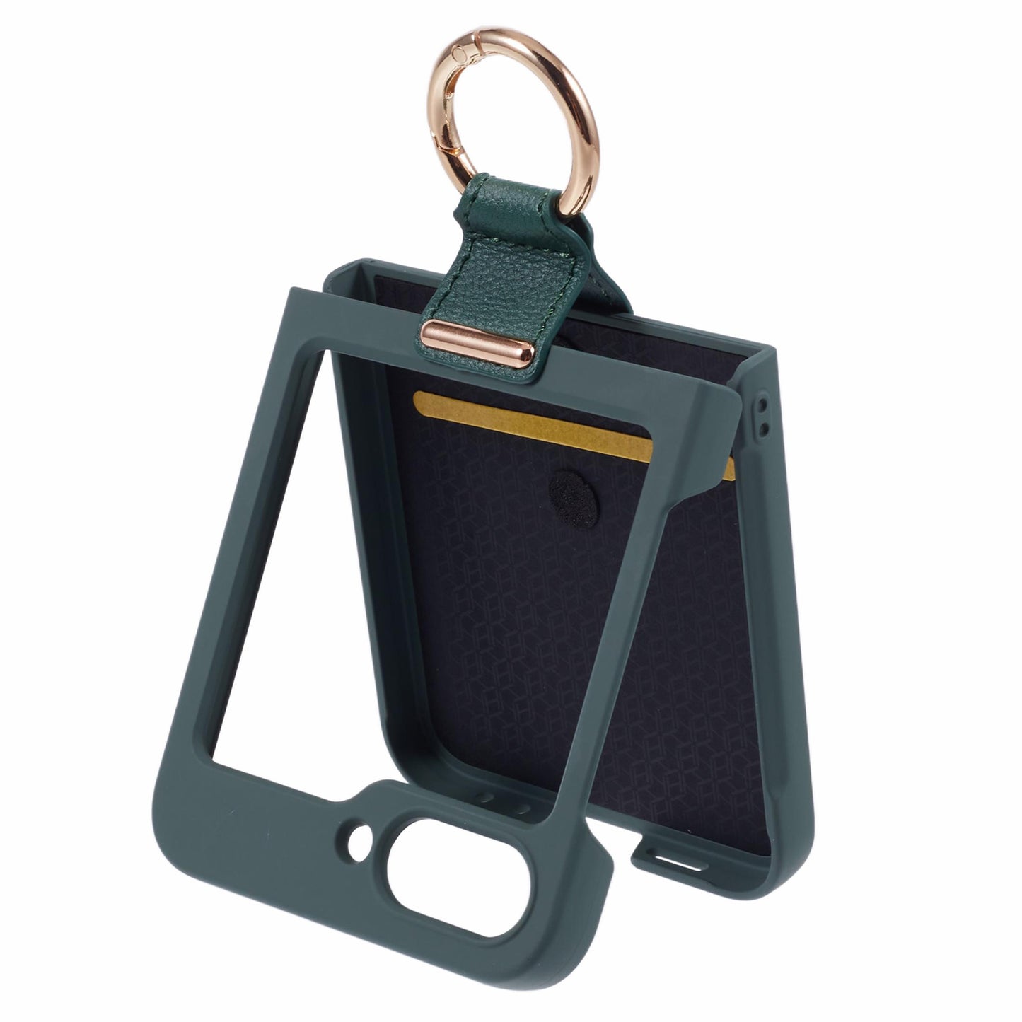 For Samsung Galaxy Z Flip6 5G Case Finger Ring Ultra Slim Rubberized PC Phone Cover - Green