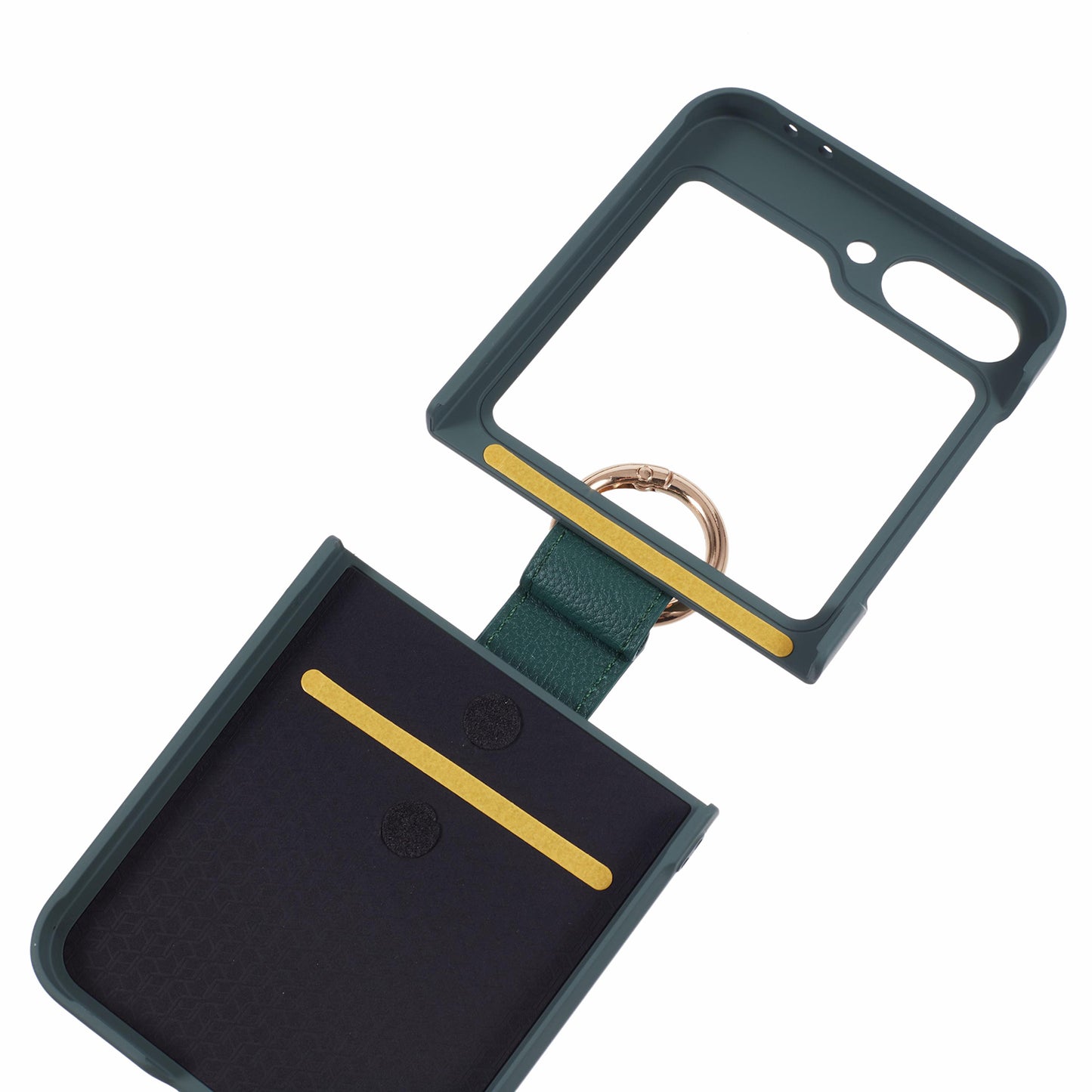 For Samsung Galaxy Z Flip6 5G Case Finger Ring Ultra Slim Rubberized PC Phone Cover - Green