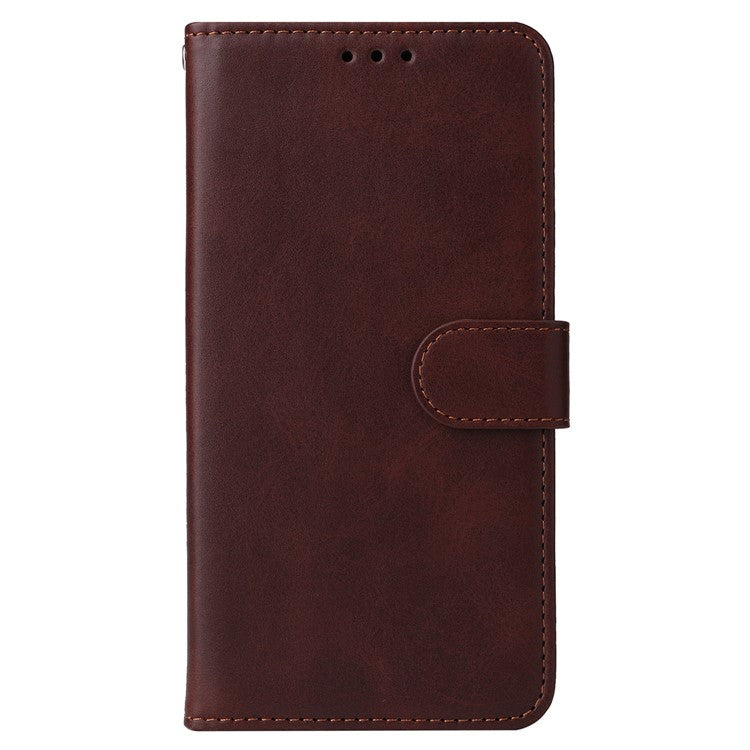 For iPhone 16 Case PU Leather Stand Phone Cover  with 3 Card Slots Wallet - Brown