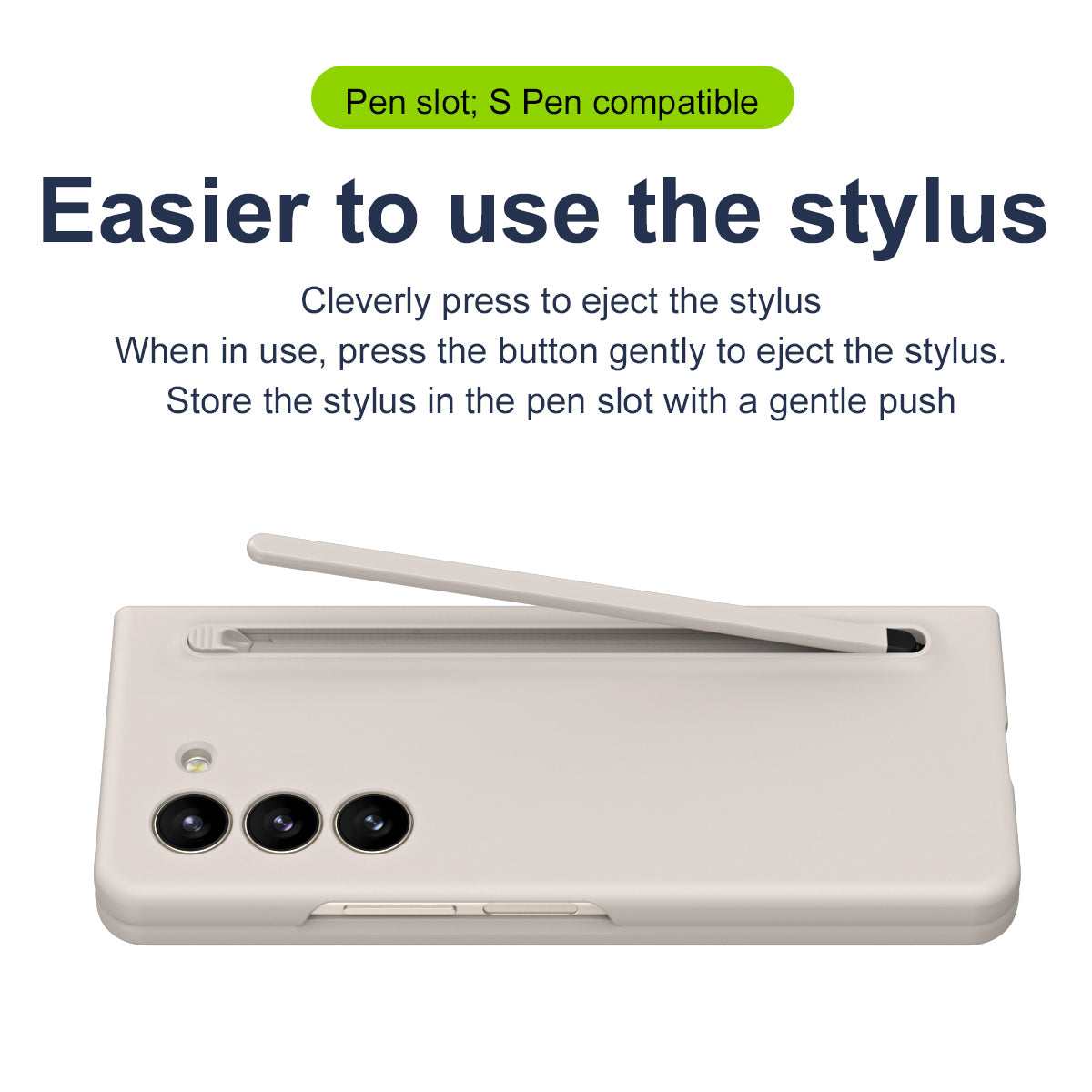 For Samsung Galaxy Z Fold6 5G Case Shockproof Phone Cover with Stylus / Tempered Glass Film - Light Grey+Grey Stylus