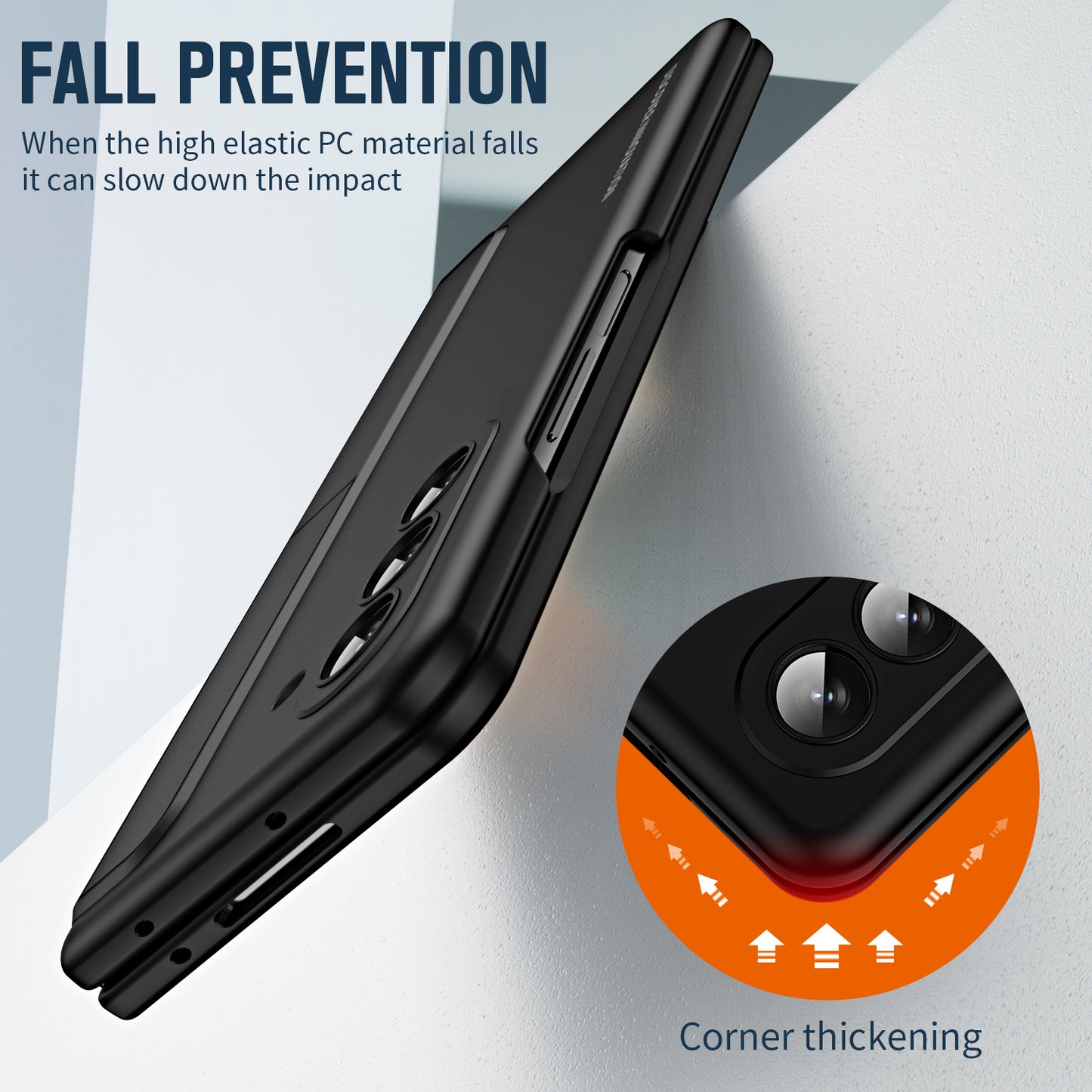 For Samsung Galaxy Z Fold6 5G Case Hidden Kickstand Hard PC Phone Cover with Screen Film / Stylus - Black