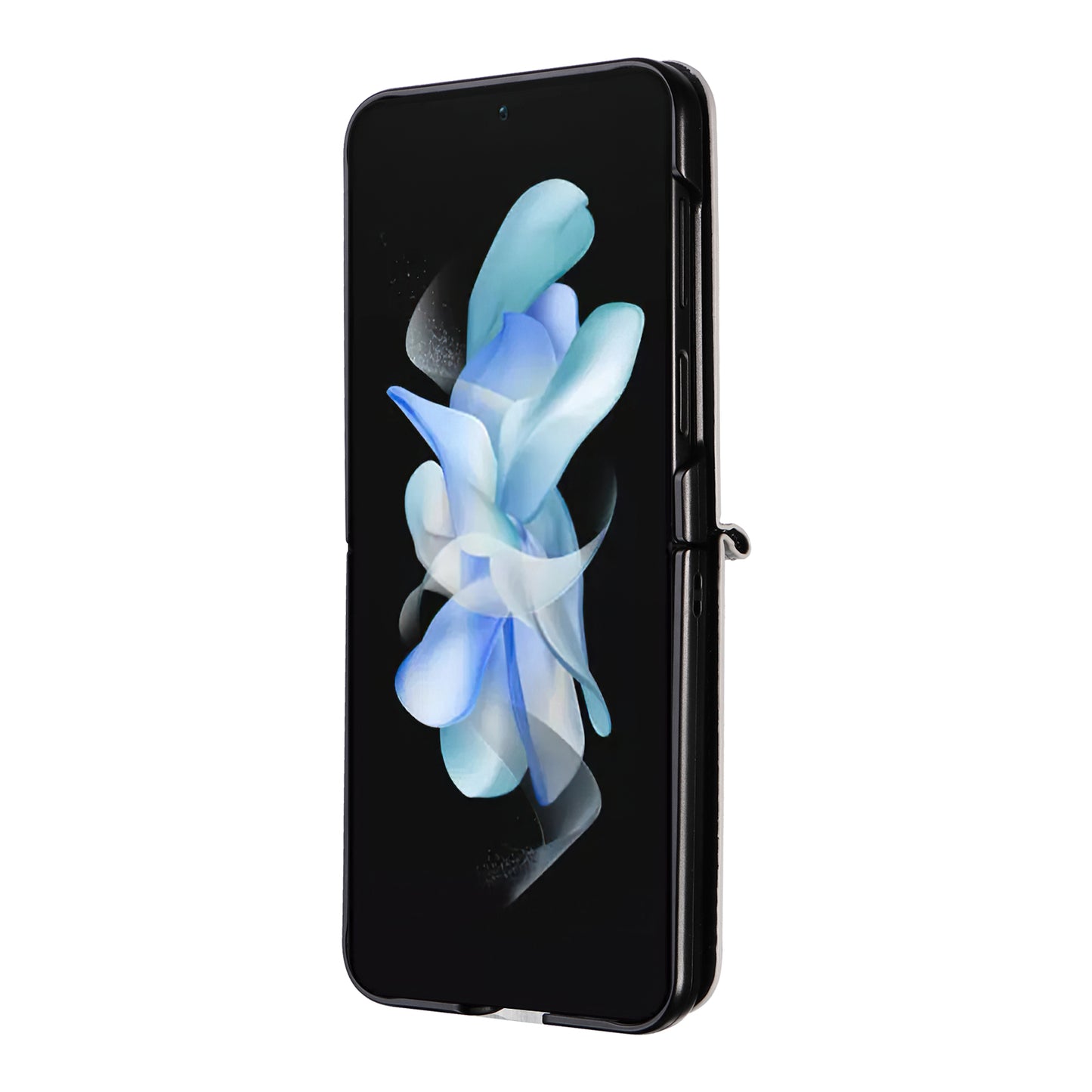 For Samsung Galaxy Z Flip6 5G Case PU Leather + PC Phone Cover Rhombus Card Slot - Silver