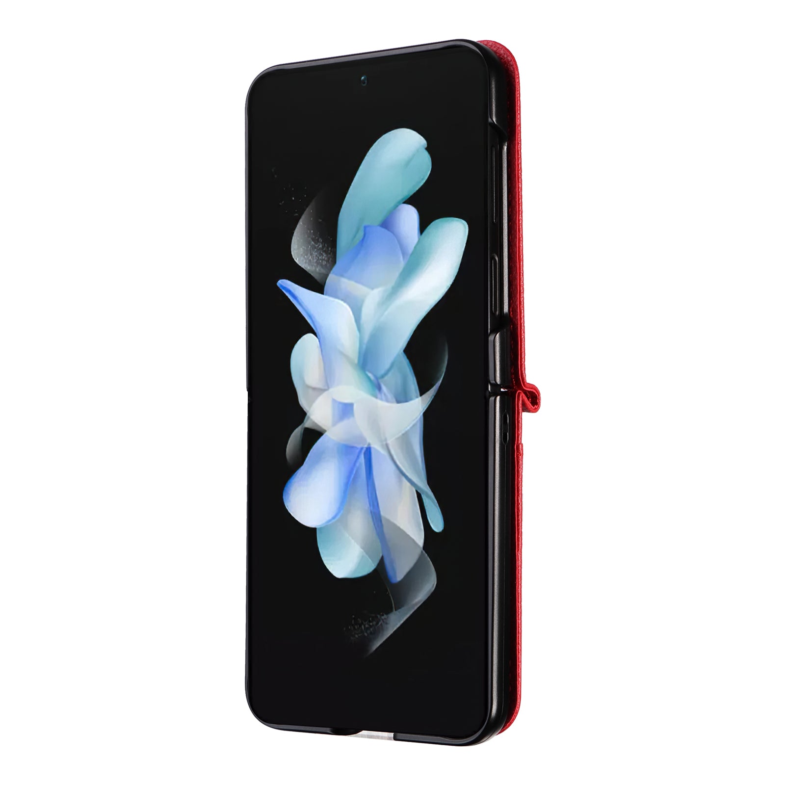For Samsung Galaxy Z Flip6 5G Case Litchi Texture PU Leather + PC Card Slot Phone Cover - Red