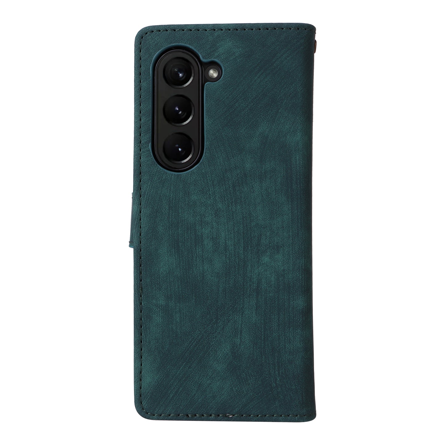 For Samsung Galaxy Z Fold6 5G Case RFID Blocking Leather Phone Cover Viewing Stand - Green