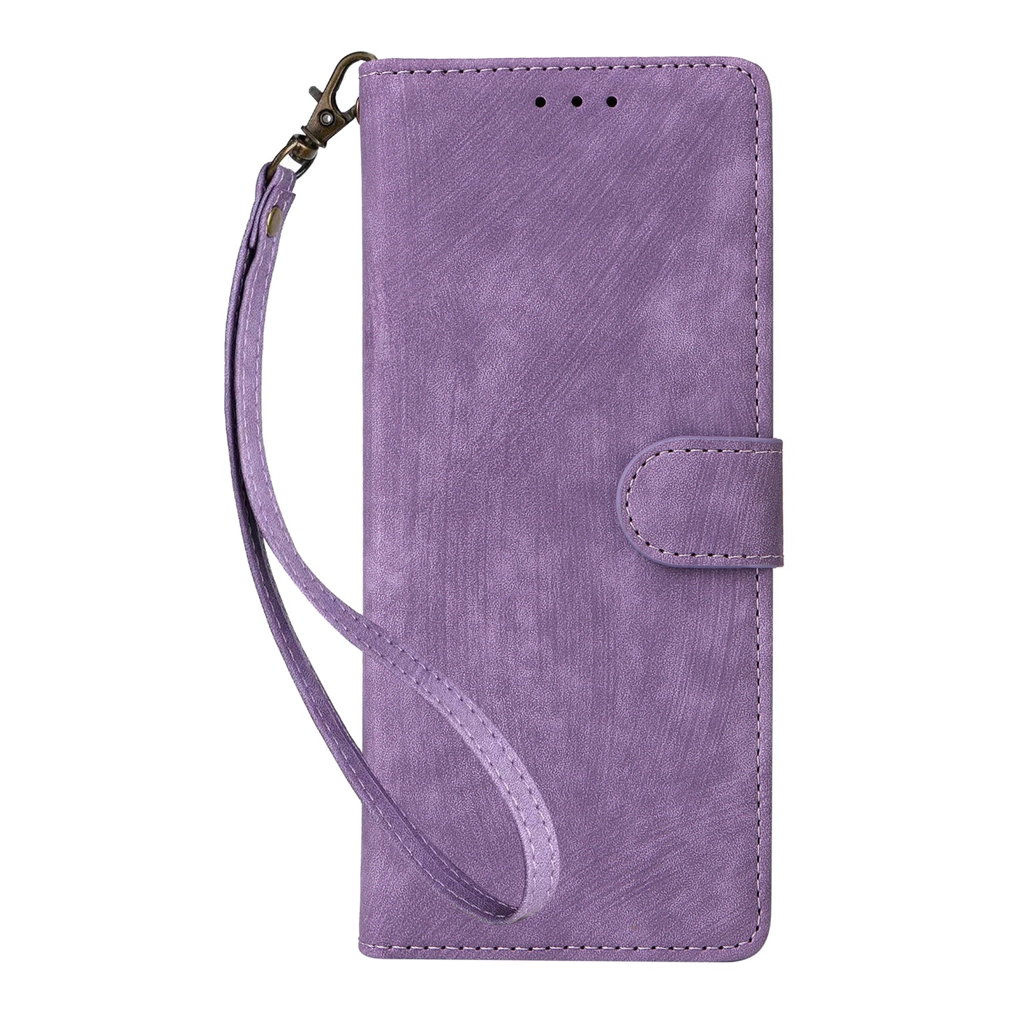 For Samsung Galaxy Z Fold6 5G Case RFID Blocking Leather Phone Cover Viewing Stand - Purple