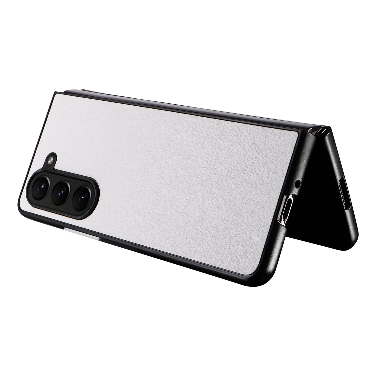 For Samsung Galaxy Z Fold6 5G Case PU Leather+PC Folding Phone Cover - White